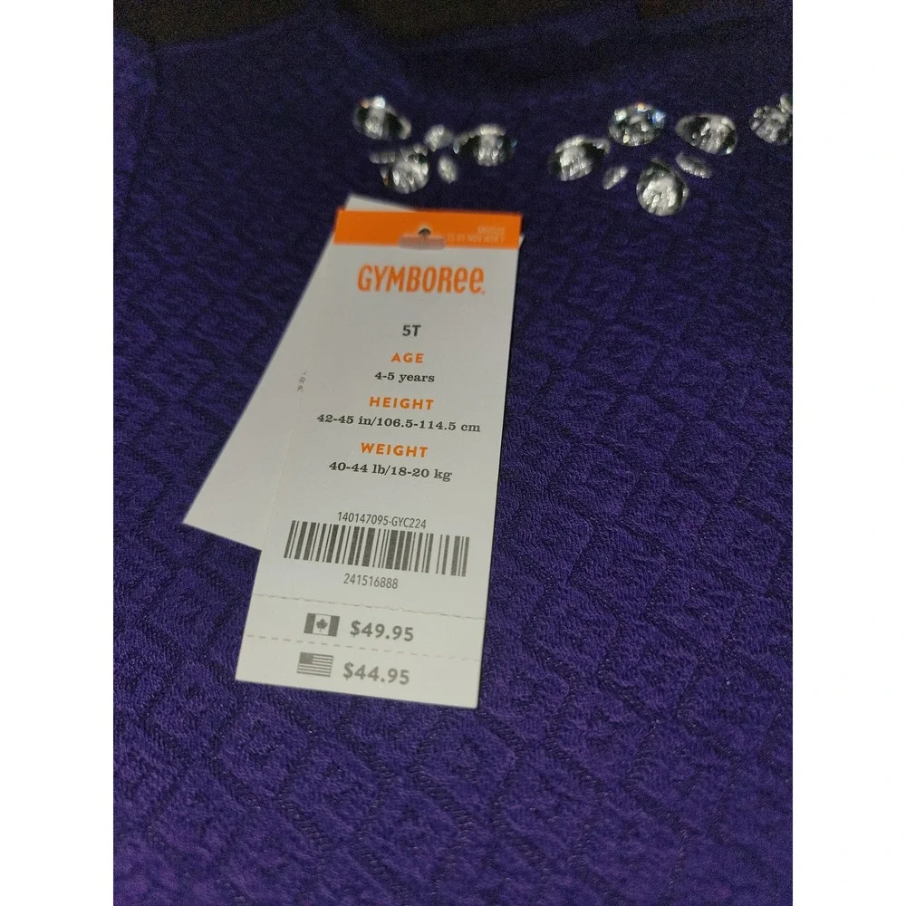 Gymboree‎ plum party purple fall dress jewel neckline size 5t nwt